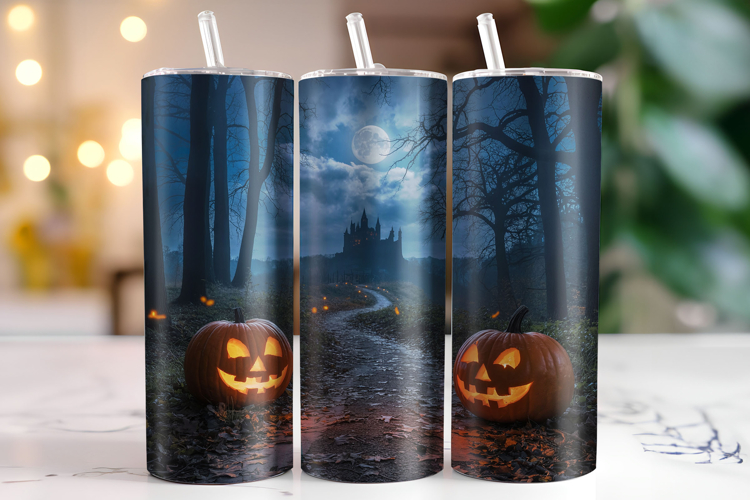 Halloween Pumpkin Tumbler Wrap | Sublimation | Tumblers