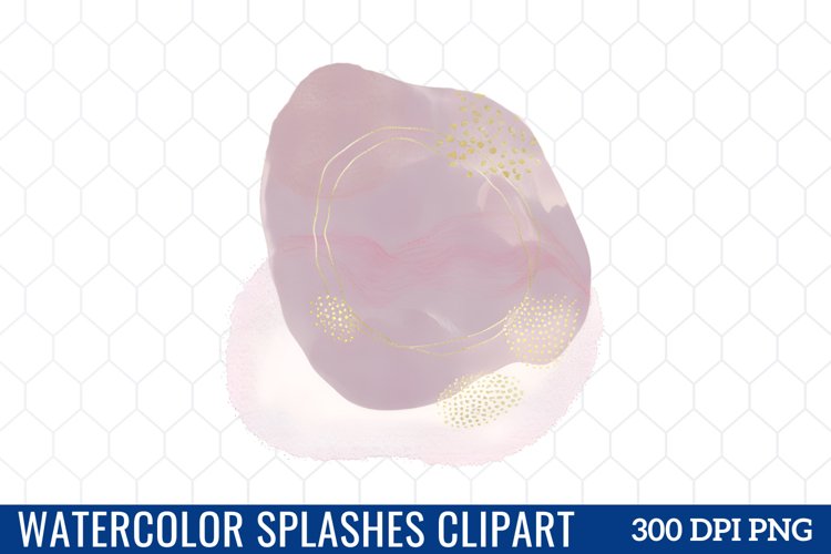 Watercolor Splashes Clipart example image 1