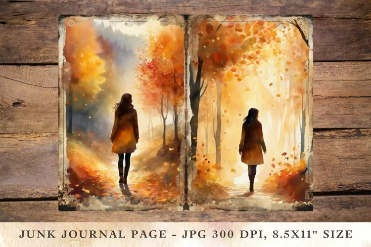 Printable Junk Journal Pages travel wanderlust girl 5