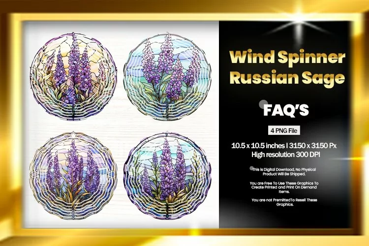 Russian Sage Roses Wind Spinner - 04 variations