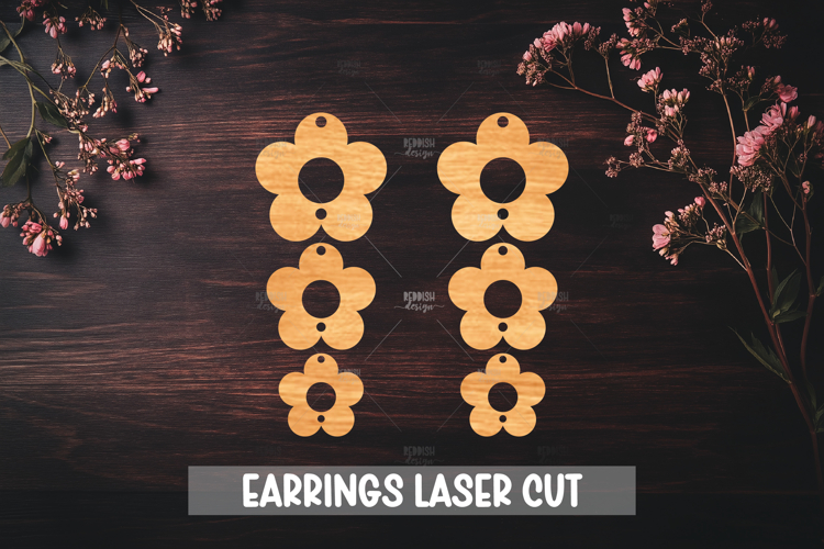 Summer Style Laser Cut Earrings SVG File