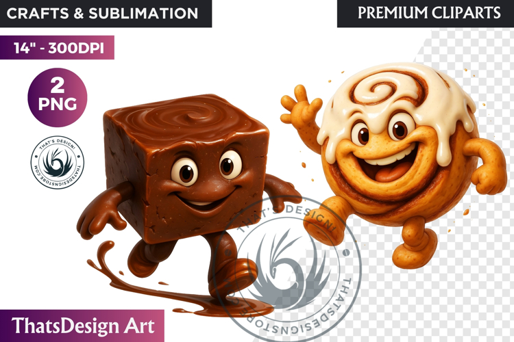 Fantasy Junk Food Characters RPG Clipart Sweets PNG Graphics