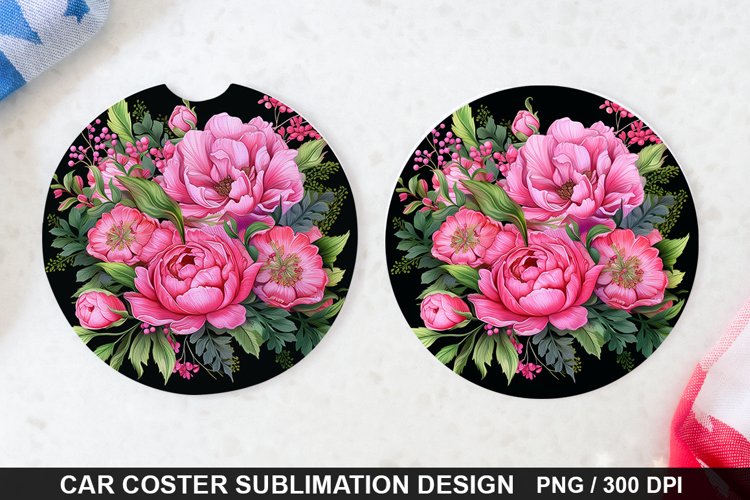Bouquet Flowers - Coaster Sublimation Design