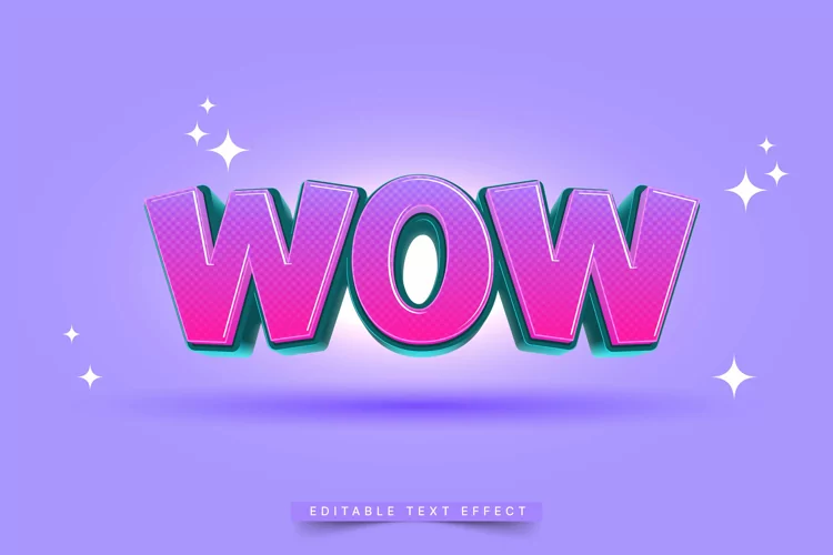 Editable Text Effect for Illustrator. Vector Graphic styles