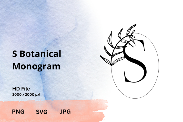 Leaf Monogram Svg Image 20