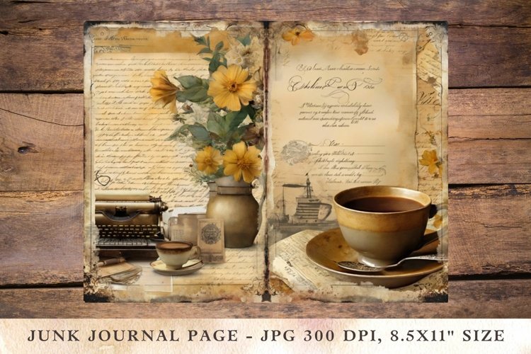 Printable Junk Journal Pages coffee 4