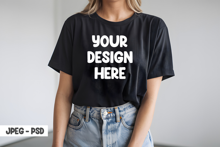 Black Tee Shirt Clipart Image 6