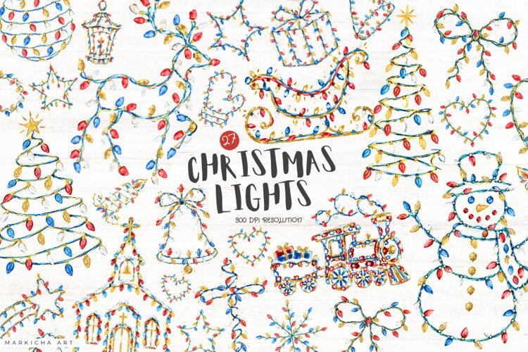 Christmas Lights PNG example image 1