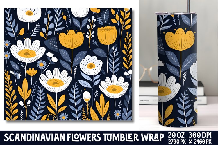 Scandinavian Flowers Tumbler