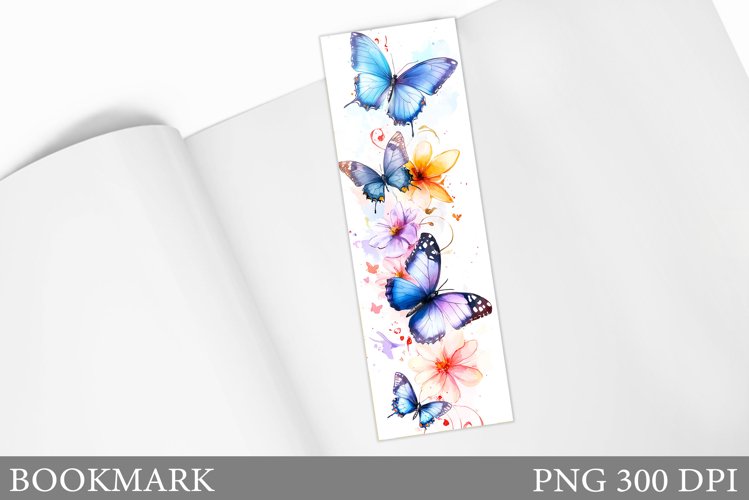 Butterfly Bookmark Sublimation. Butterflies Bookmark Design example image 1