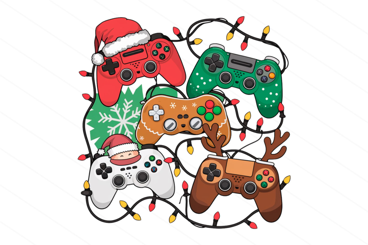 Christmas Gamer Controller PNG