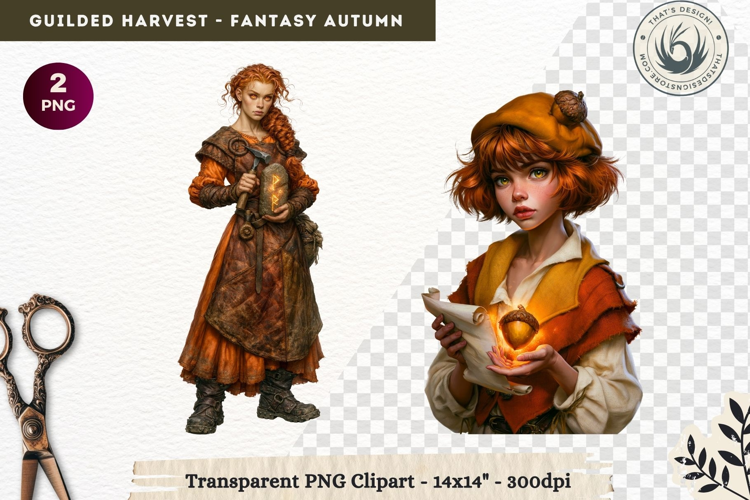 Fantasy Autumn Gilded Harvest PNG Clipart whimsical creature