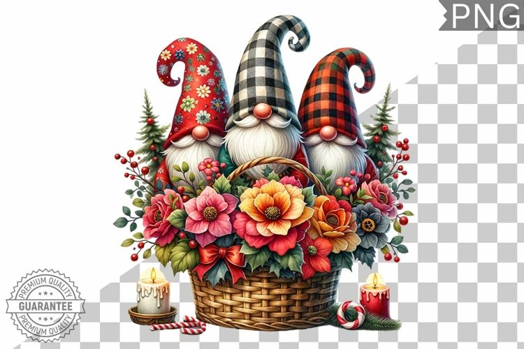 Christmas Gnome Sublimation - Clipart PNG Design