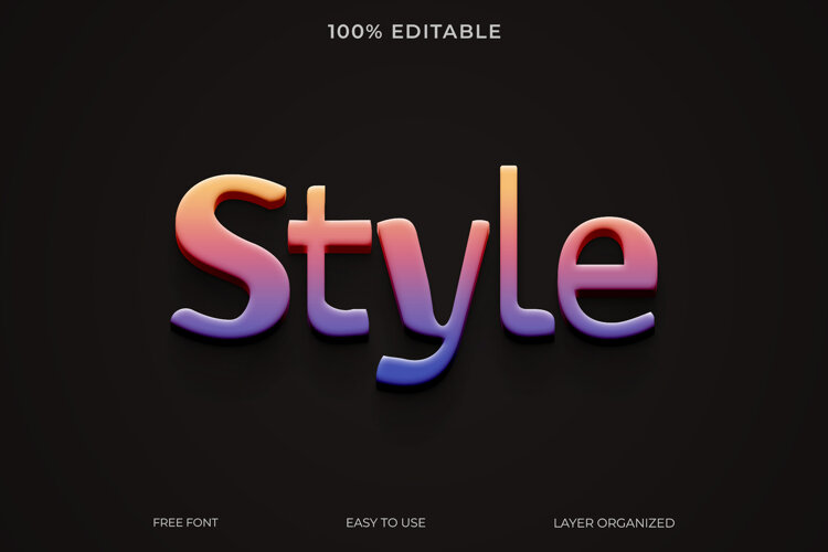 Edit Text Style Style Editable Text Effect Style (5397859)