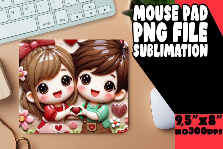 Sweet Mouse Pad Design Sublimation, 3D Characters