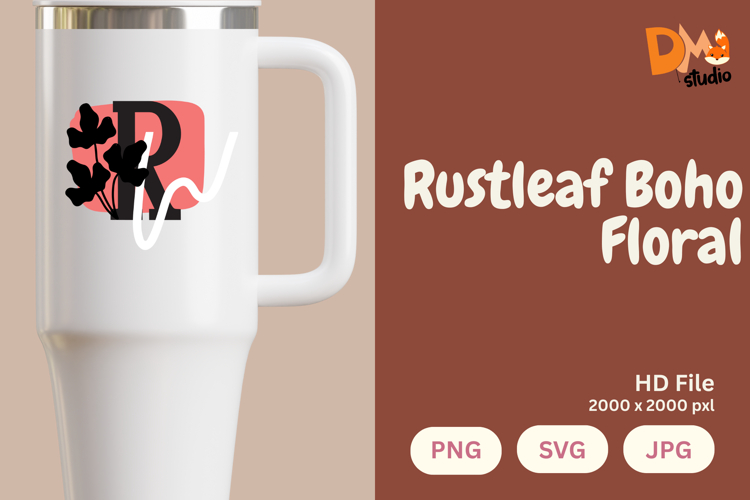Leaf Monogram Svg Image 19