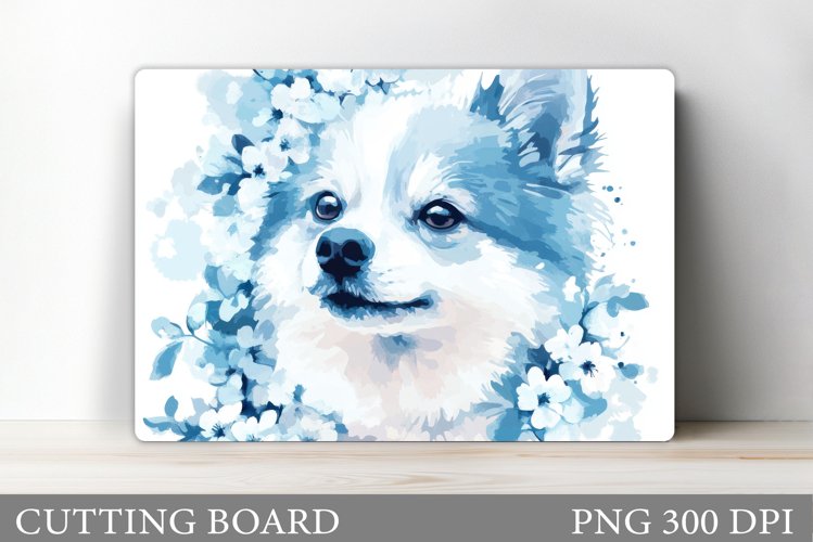 Cute Dog Cutting Board Design. Cute Dog Sublimation example image 1