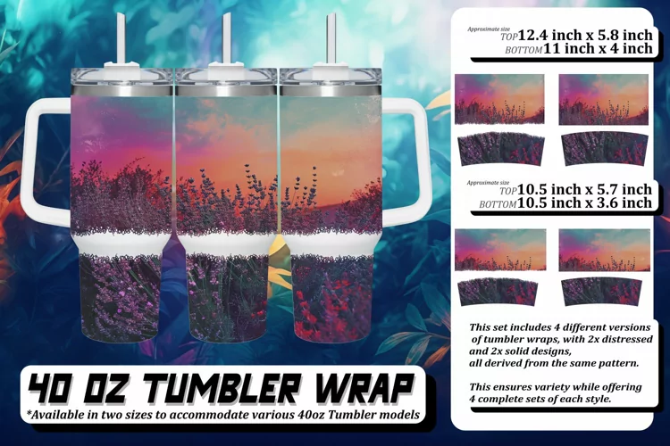 Playful Retro Flower Tumbler 40oz: Sublimation Trends