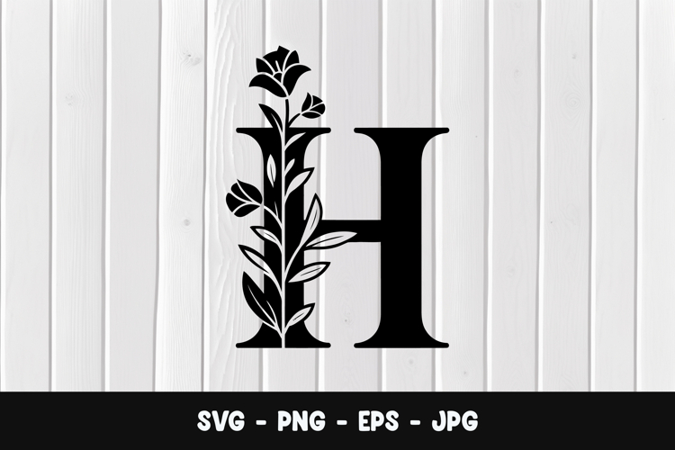 Floral Monogram Letter Svg Image 8