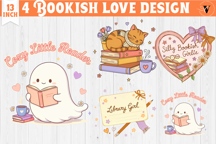 Bookish Sublimation designs | Cute Reading Book Lover png