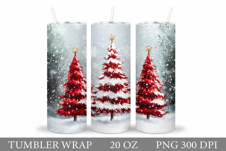 Christmas Tree Tumbler Design. Christmas Tree Sublimation