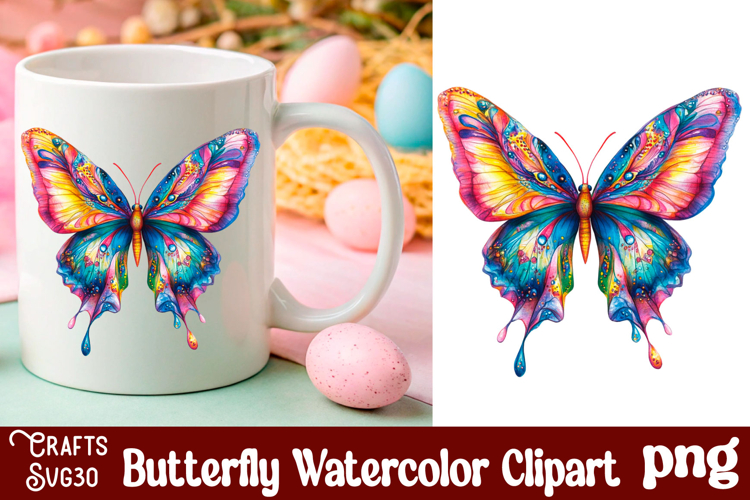 Watercolor Butterfly Clipart Image 23