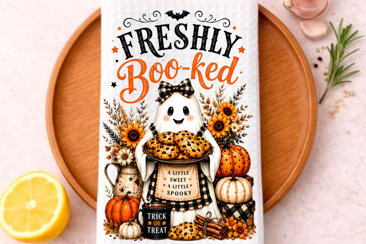 Halloween Kitchen Towel PNG, Funny Halloween PNG,
