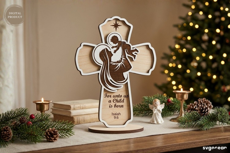 Christian Standing Cross Laser Cut | Glowforge | SVG
