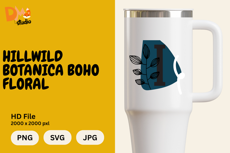 Hillwild Botanica Boho Floral Monogram