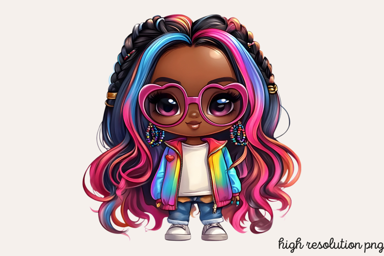 Black Girl Afro Png Image 15