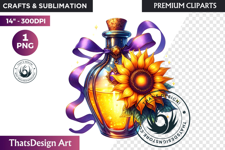 Enchanted Woodland Animal & Sunflower Clipart PNG