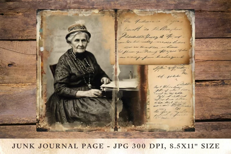 Printable Junk Journal Pages ocean grandma 10