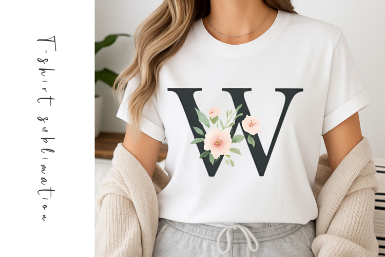 Alphabet, Letters, Monogram, White Flowers