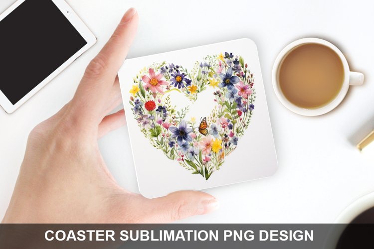 Spring Flower - Coaster Sublimation Design