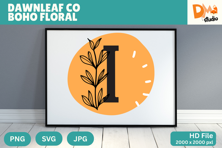 Floral Monogram Letter Svg Image 24