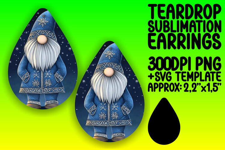 Cute Teardrop Design for Sublimation , Gnome
