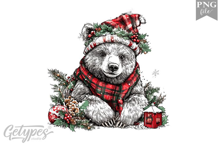Christmas Bear Clipart Image 19