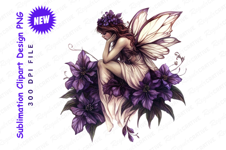 Purple Flowers Clipart Image 17