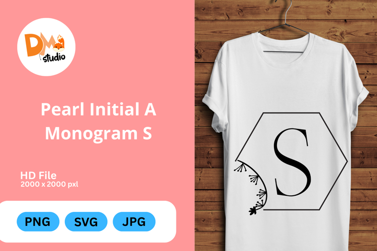 Pearl Monogram Svg Image 12