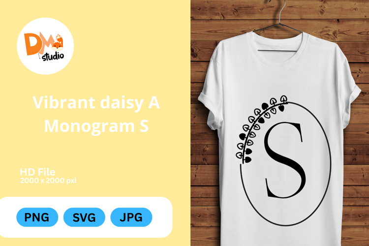Daisy Monogram Svg Image 9
