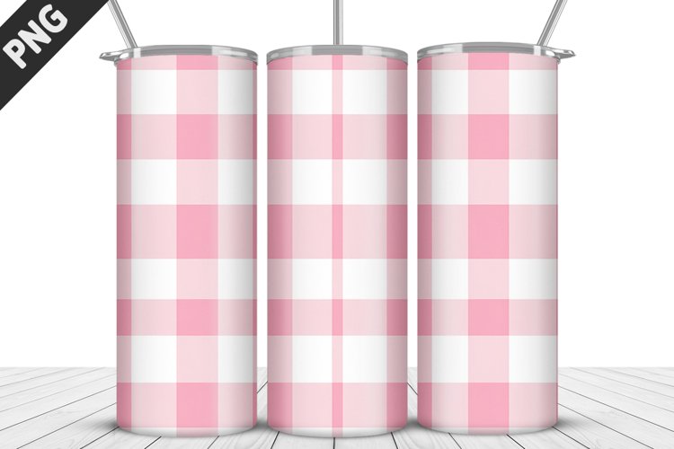 Plaid Tartan Valentine's Day Tumbler Design | Valentin example image 1