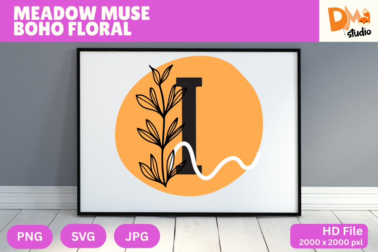 Meadow Muse Boho Floral Monogram
