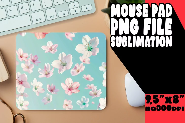 Vibrant Gradient Mouse Pad Sublimation Design