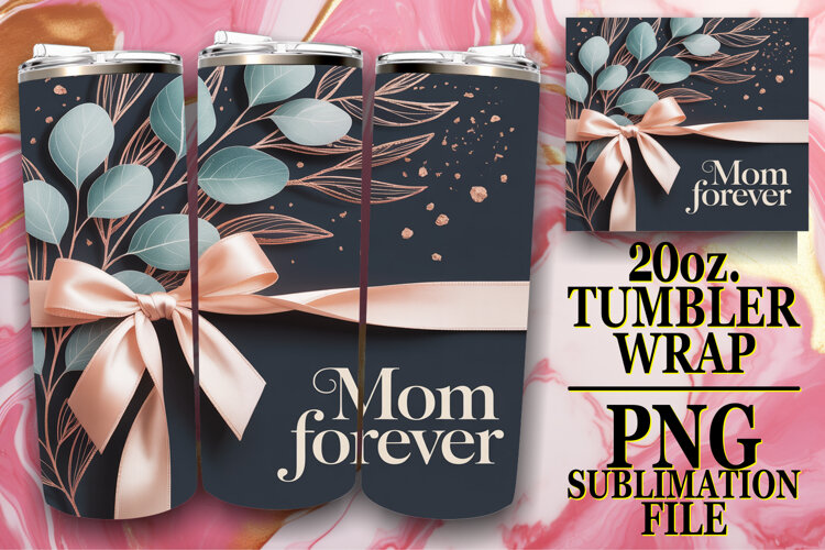 Radiant Smiles 20oz tumbler wrap, Mother's Day example image 1