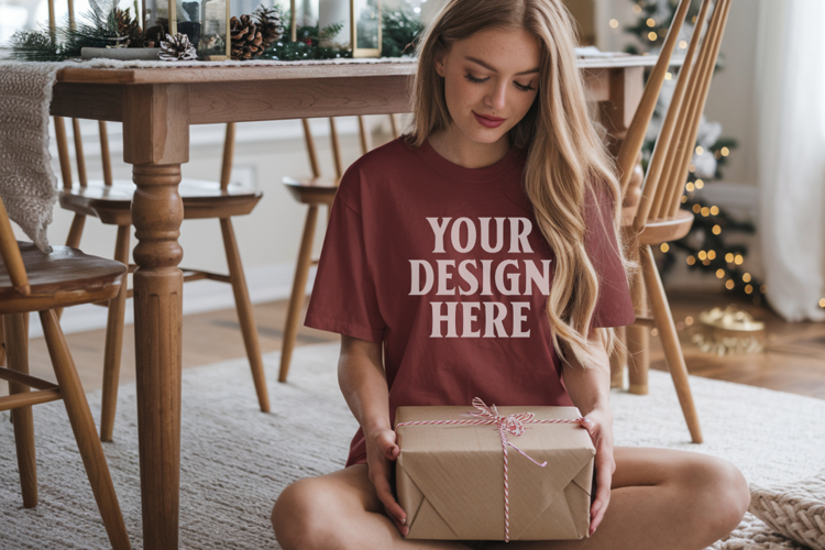 Brick Christmas Comfort Colors 1717 T-shirt Mockup