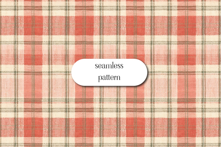Pink Plaid Seamless Pattern Digital Paper for Fabric