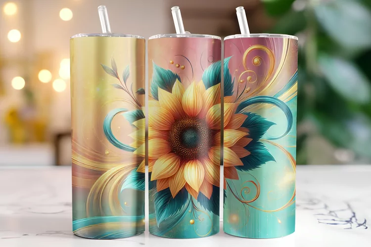 Sunflower Tumbler Wrap | Sublimation | Tumblers