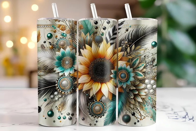 Sunflower Tumbler Wrap | Sublimation | Tumblers