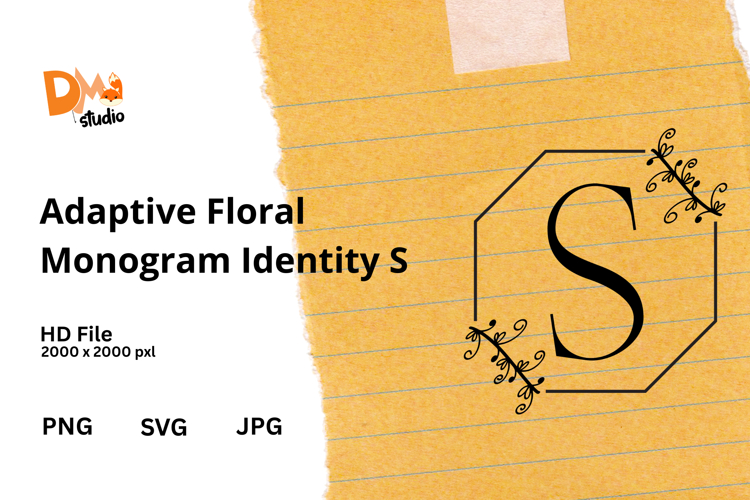 Adaptive Floral Monogram Identity example image 1