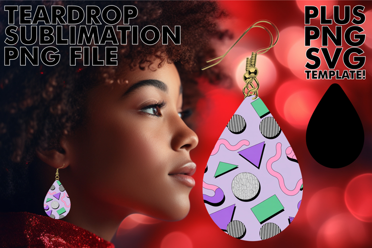 Sparkling Teardrop Earrings Design, Funky Pattern